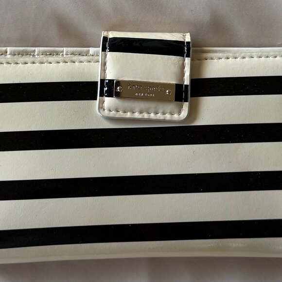 Kate Spade Striped Black & White Wallet - Picture 2 of 7